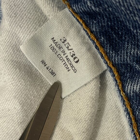 Polo Ralph Lauren Jeans Mens Size 35x30 Blue Straight Denim Preppy - Picture 5 of 12